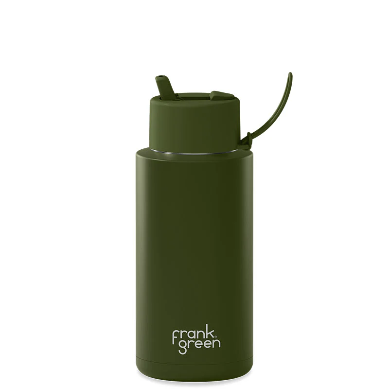 Frank Green Ceramic Reusable Bottle (1 litre) - Straw Lid - Image 11