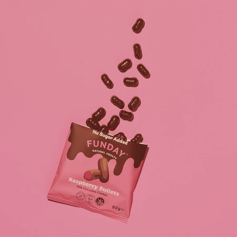 Funday Milk Chocolate Raspberry Bullets