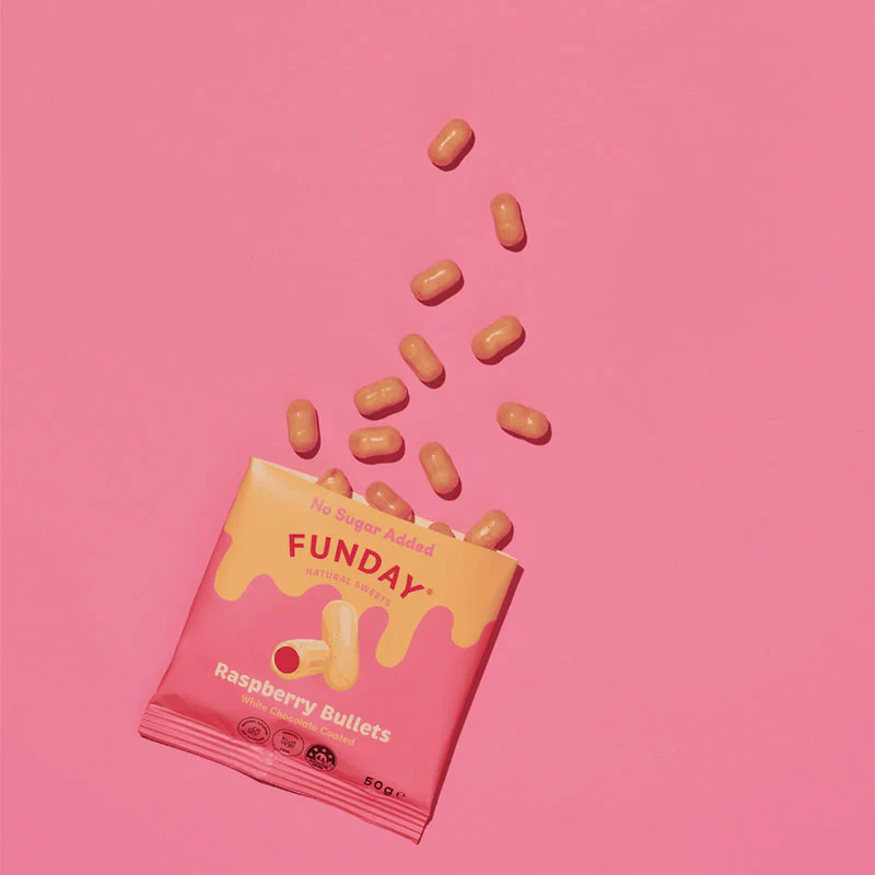 Funday White Chocolate Raspberry Bullets