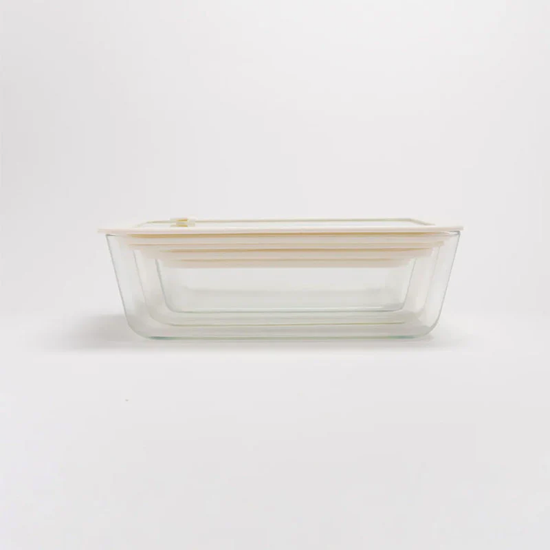 Seed & Sprout Rectangle Glass Food Storage Container Set - 3 pack - Image 4