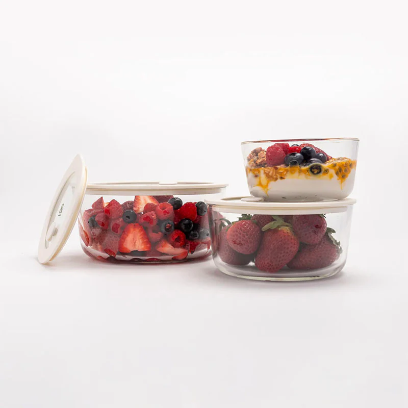 Seed & Sprout Round Glass Container Set
