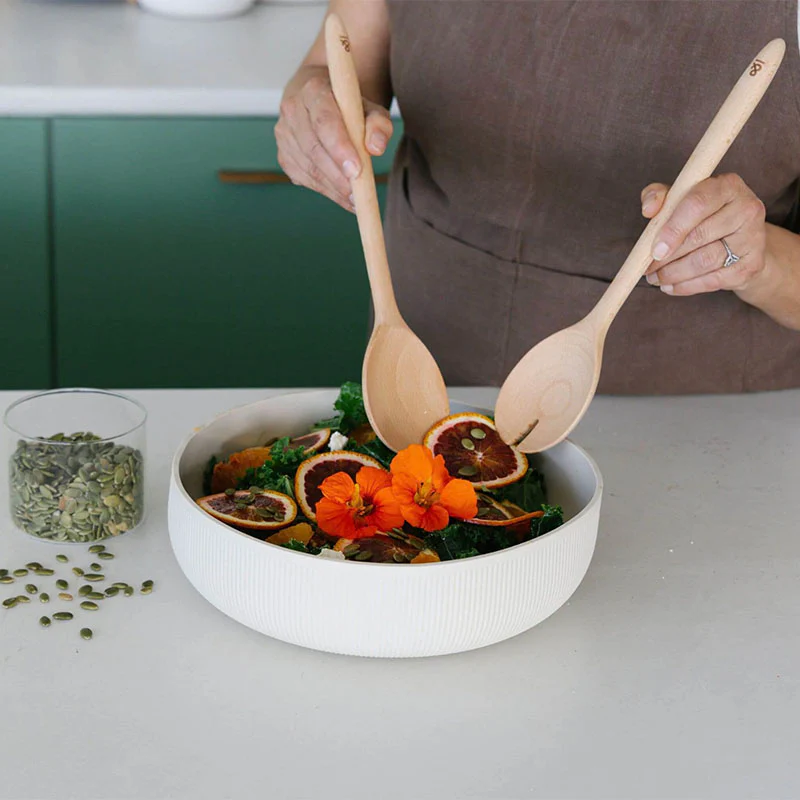 Seed & Sprout Wooden Beechwood Salad Servers - Image 2